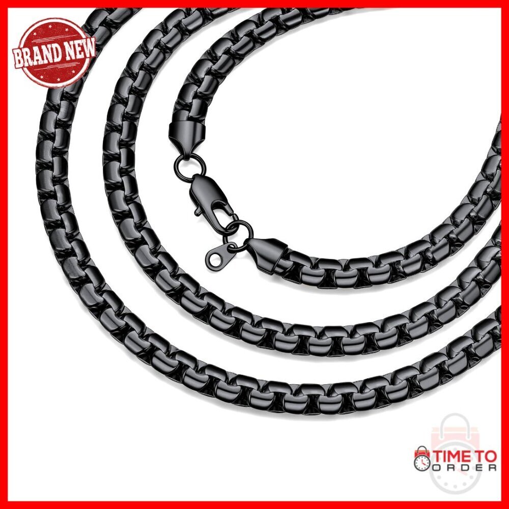 Stainless Steel Chain Necklace 2-8mm 14-30" Lobster Clasp Hypoallergenic